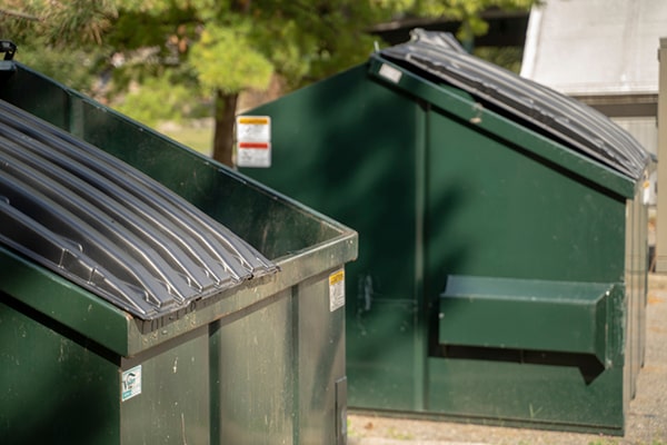 our commercial dumpsters have weight limits based on their size, with options for both light and heavy-duty waste disposal needs